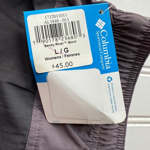 NEW! Columbia Women's Sandy River Skort in a grey colorway size L - Picture 5 of 9